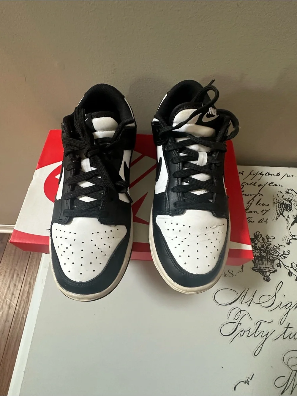 Nike Dunk Pandas Black and White Low-Top Sneakers - Picture 4 of 7